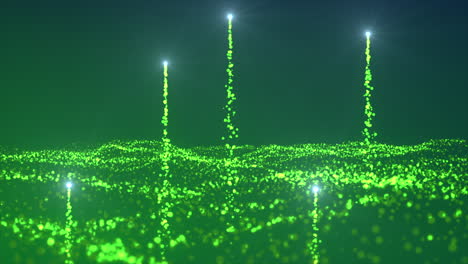 abstract green particle animation