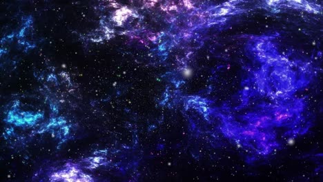 the surface of the nebula cloud is blue in the dark universe