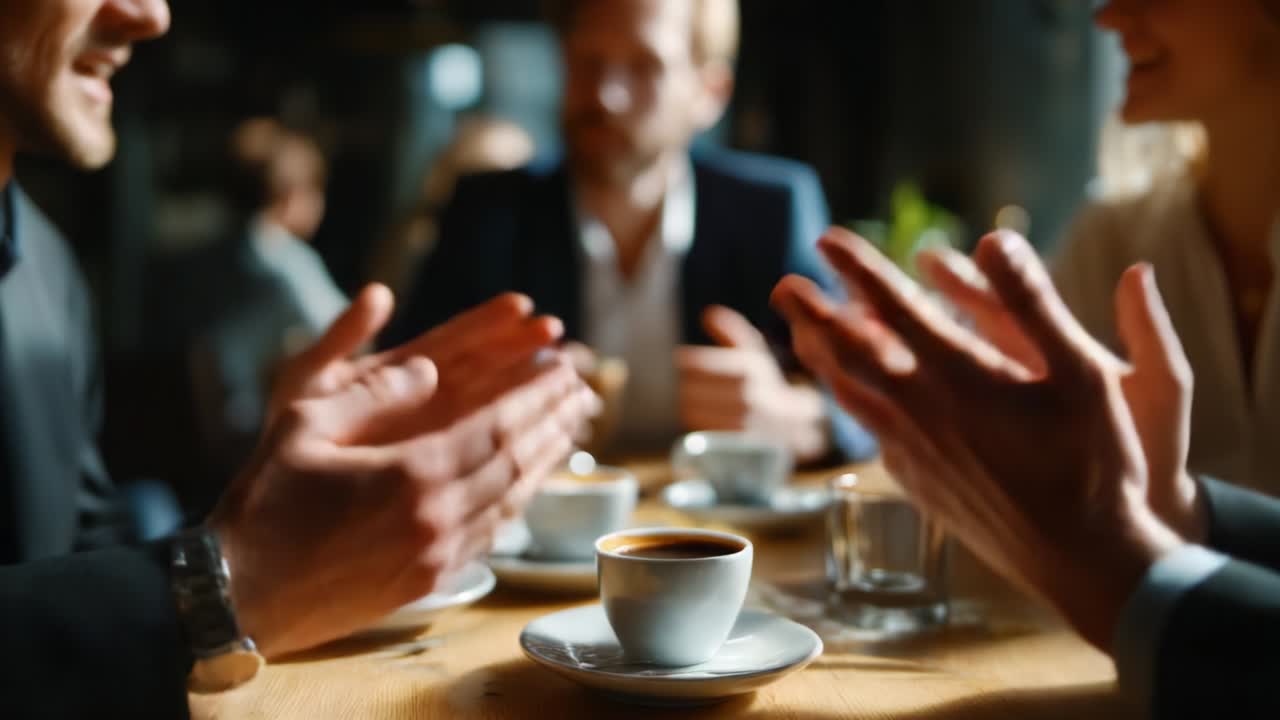 Business meeting over coffee