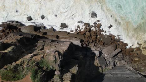 las rocas de la costa, el acantilado, vista aérea 02