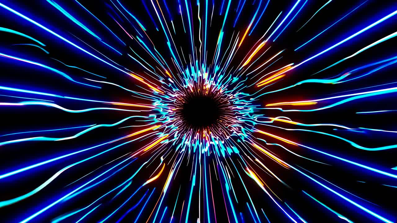 túnel de neón abstracto