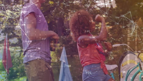 animación de la red de conexiones sobre la danza de parejas diversas