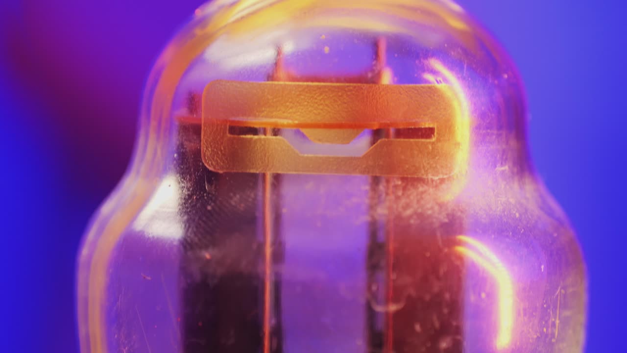 Old Retro AM FM Radio with tubes, Hand Changing stations , bulb vintage music player.