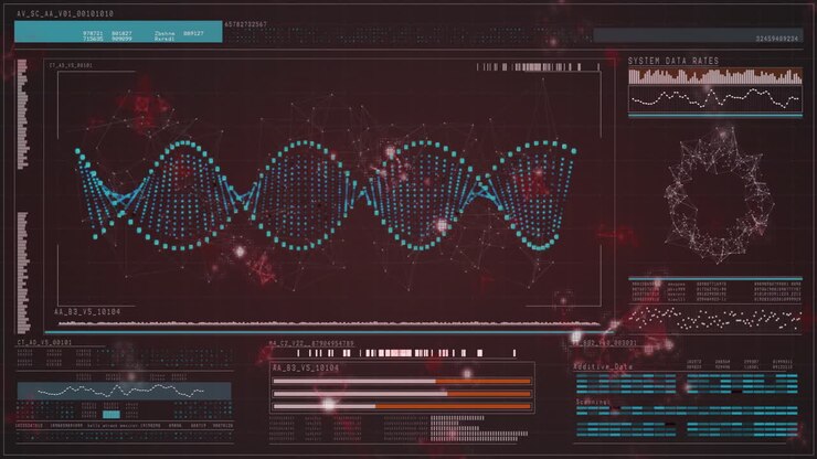 Animation of scientific data processing over screens