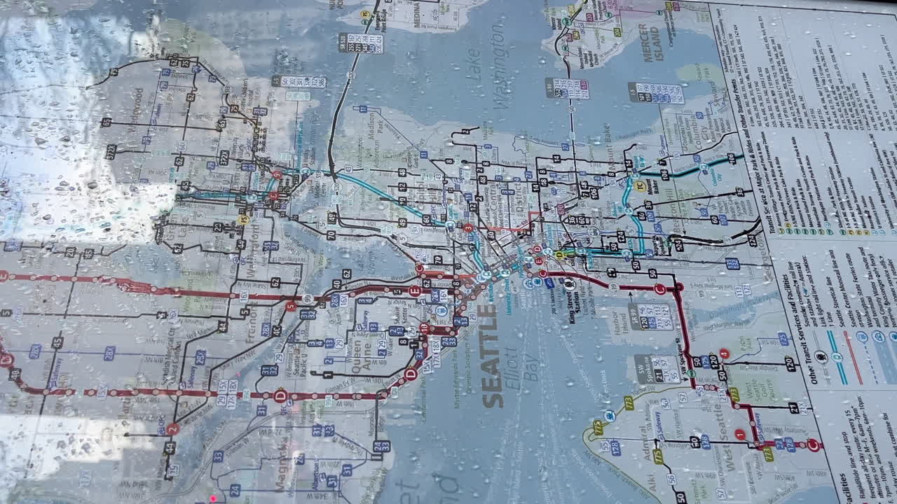 disparo vertical de un mapa del sistema de tránsito del metro