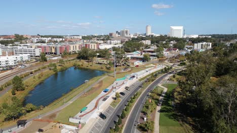 skateable art park tallahassee florida aerial view on a sunny day