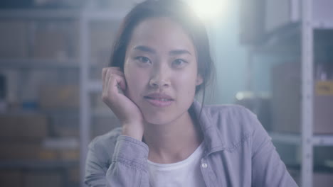 portrait of a woman in an office