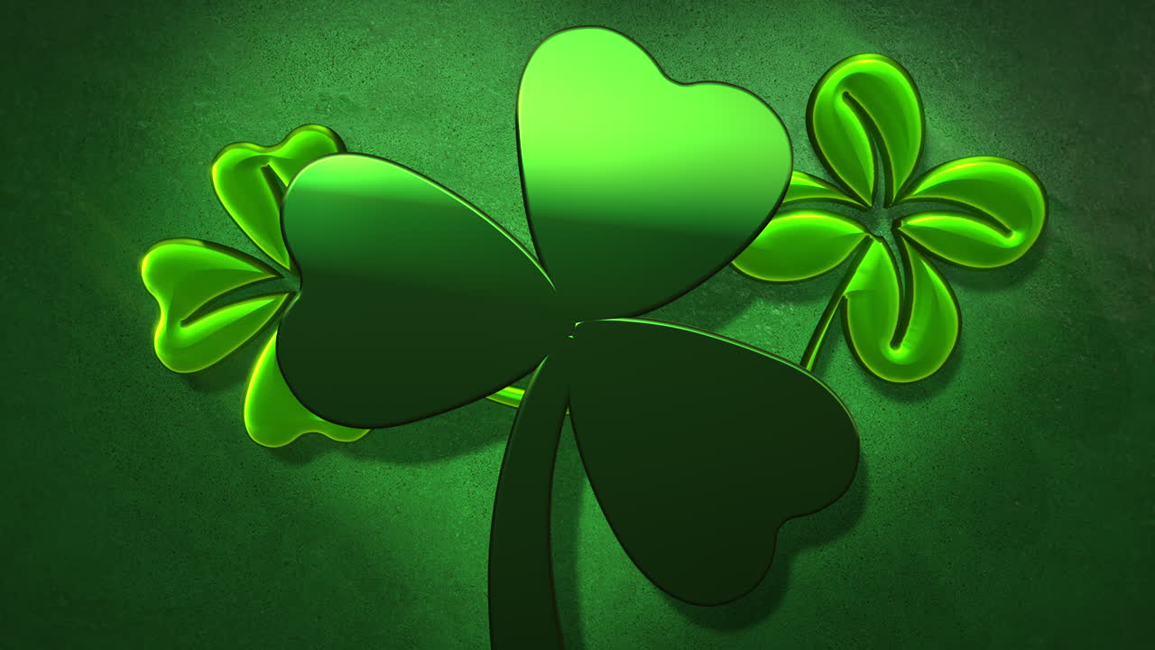 grandes tréboles verdes en el patrón