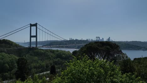 fatih sultan mehmet bridge drone video, april 2022, istanbul turkey