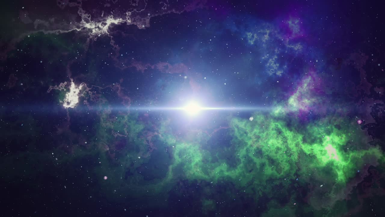 우주 공간의 성운과 별