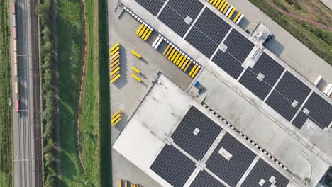 business park in venlo, modern distribution centers solars panels on the roof