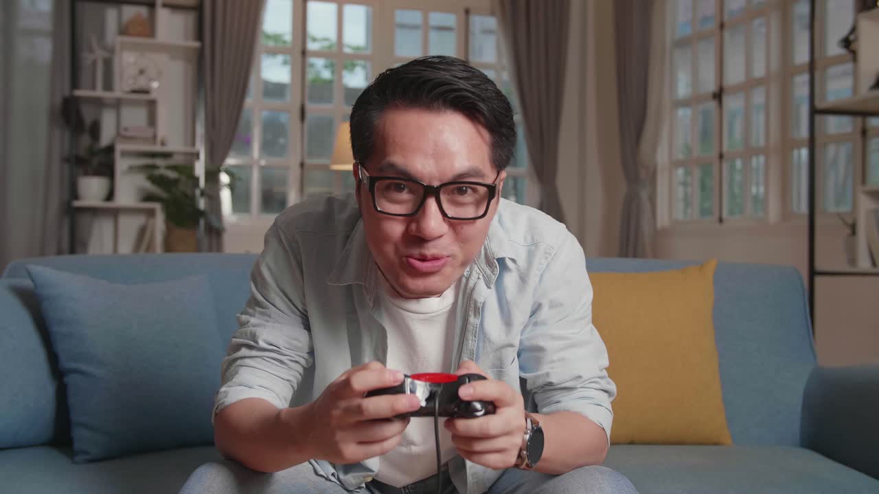 Front View Of Handsome Man Cerebrate Successful, Feeling Awesome When He Won The Game