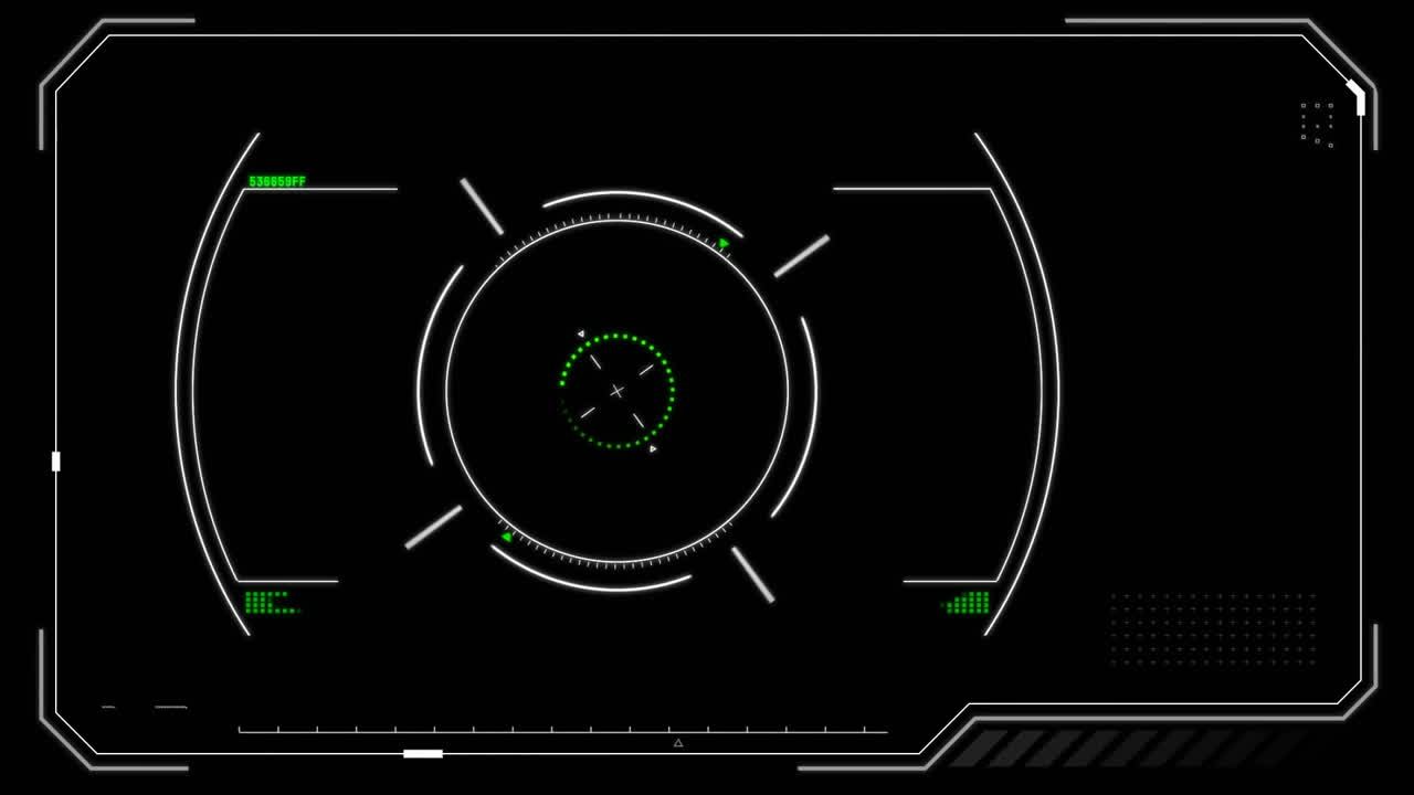 검은색 배경의 프레임에서 표적을 검색합니다.