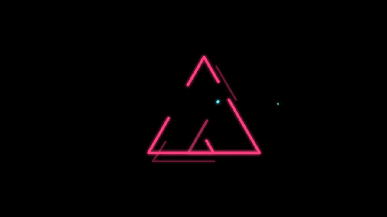 animación geometría luz colorida brillante aislar con fondo negro.