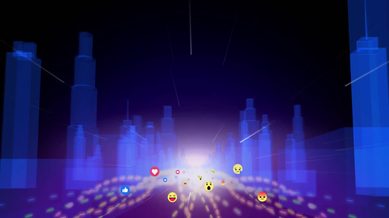 어두운 배경의 도시 풍경 4k