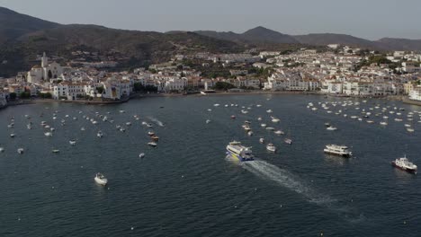 aerial view of the cost in cadaques, costa brava, spain