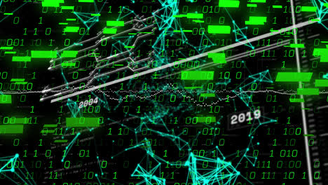 Animation of data processing over shapes