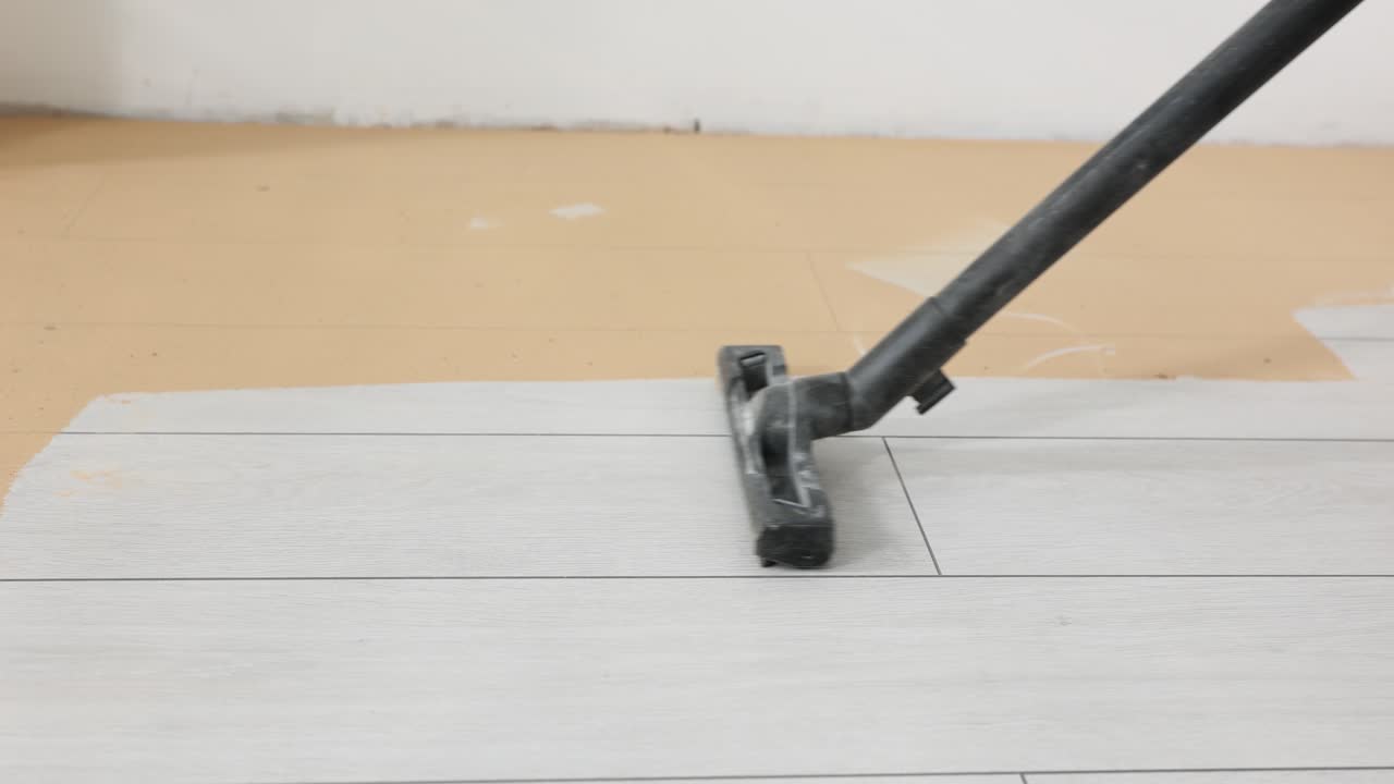 Vacuuming a floor