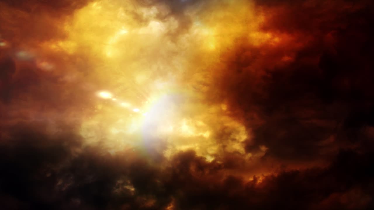 sol cubierto de espesas nubes