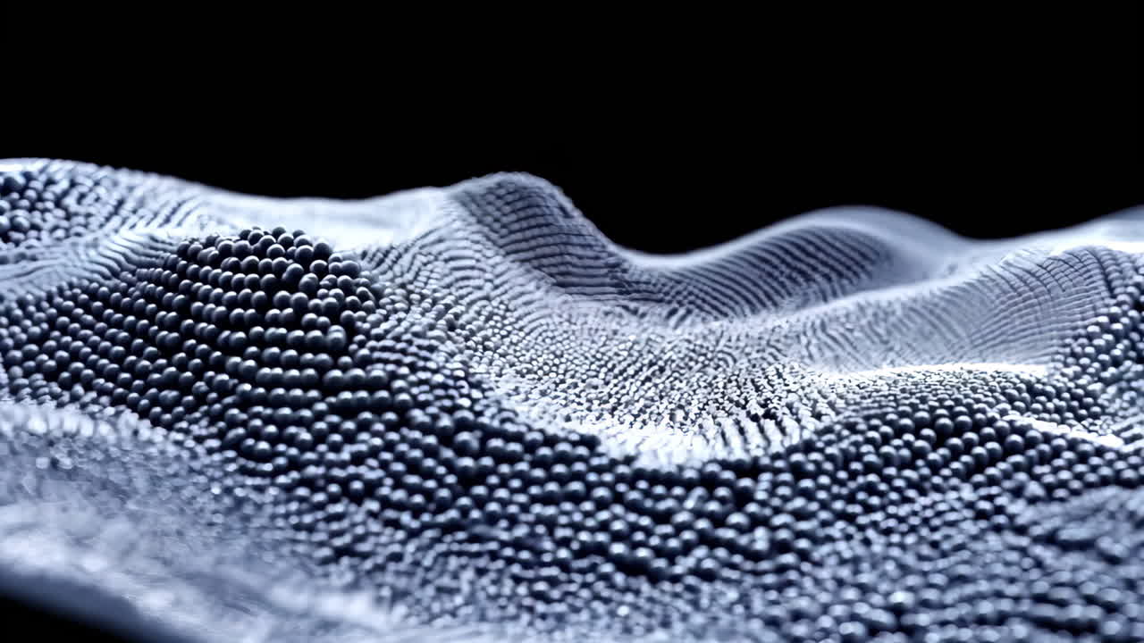 A close up of a very fuzzy, blurry image of a mountain. The mountain is covered in a lot of small, white dots. The image has a dreamy, surreal quality to it