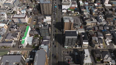 Traffic-Over-Downtown-Streets-Of-Kyoto,-Japan