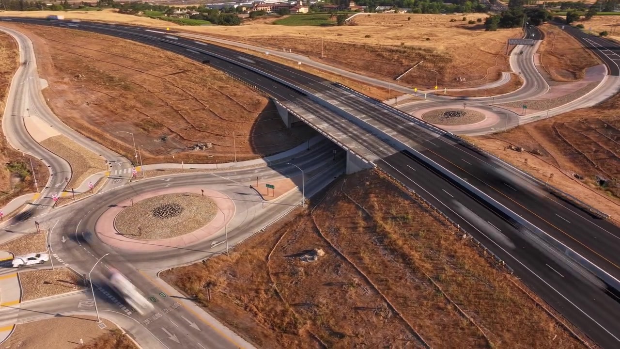 Hyperlapse di una rotonda a Napa