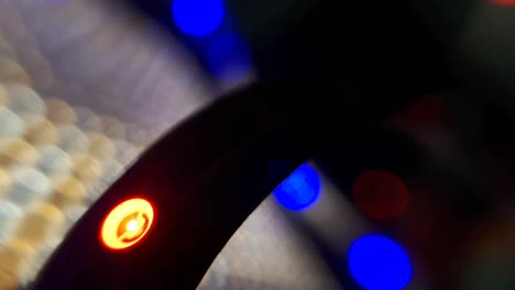 close up of led strip light diode