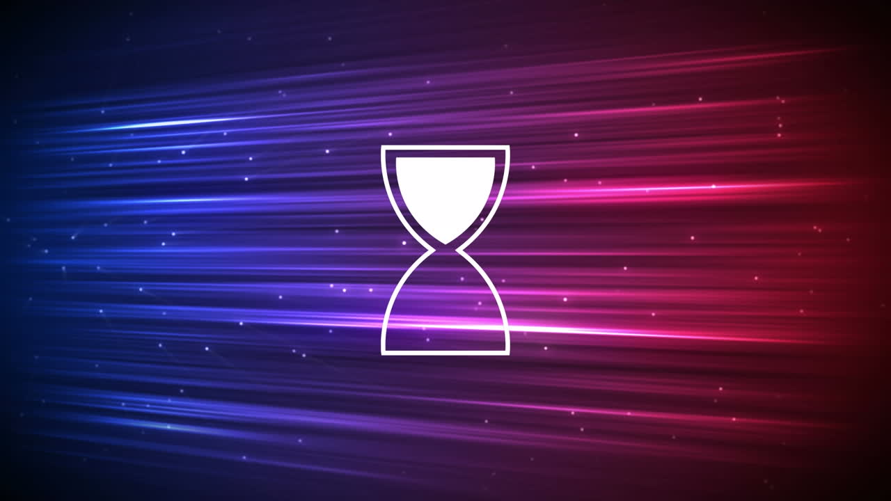 анимация значка таймера яйца над световыми тропами