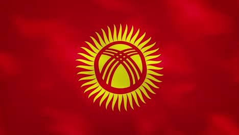 kyrgyz dense flag fabric wavers, background loop