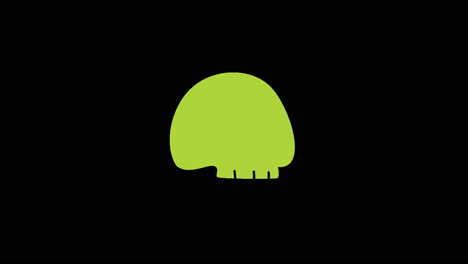 green skull illustration