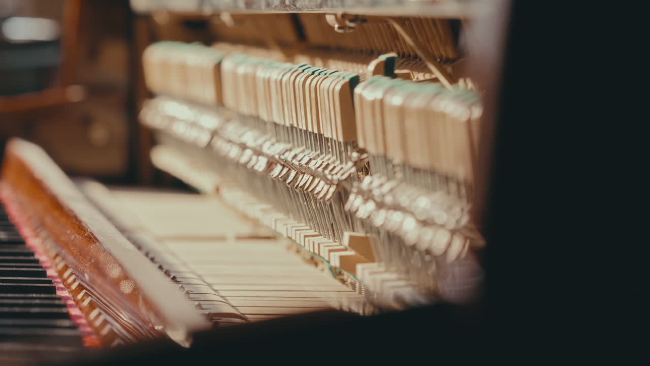 Interno di un pianoforte