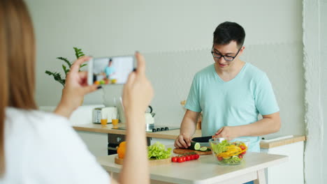 cooking a healthy salad