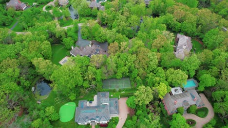 inspiring aerial displaying lake forest, a residential area