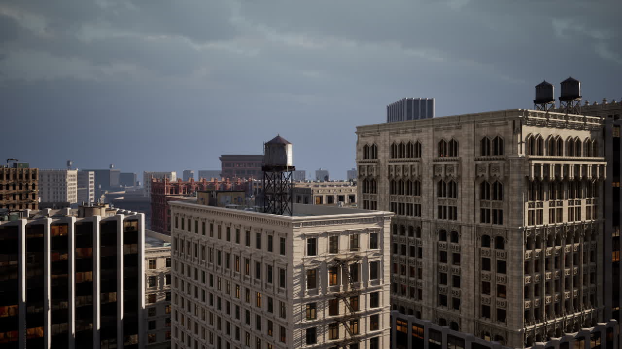 летний день городской пейзаж финансового центра города