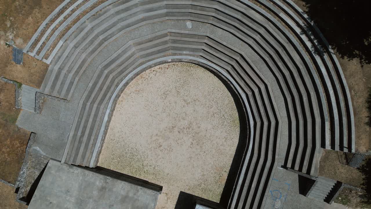 Aerial view of an outdoor amphitheater