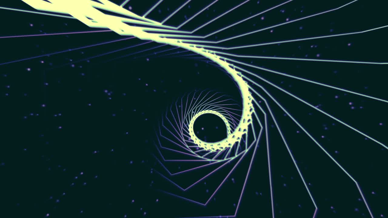 Astratto di ciclo esagonale tracciato.