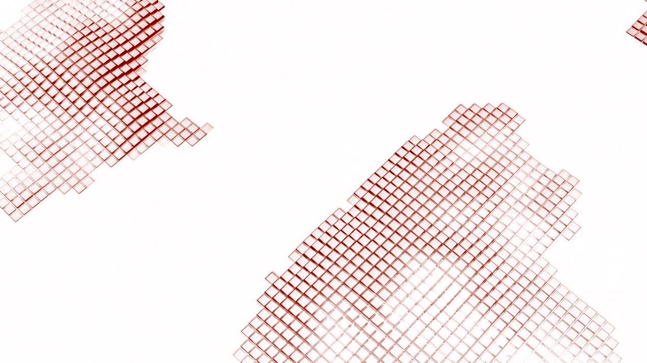 Red Geometric Pixelated Pattern