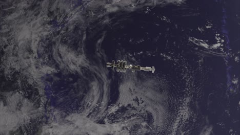 estación espacial internacional sobre la tierra