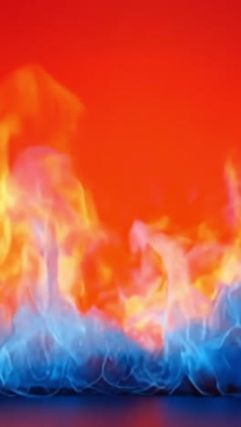 flames on a red backdrop