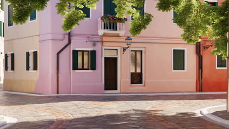 colorful buildings on a quaint european street corner