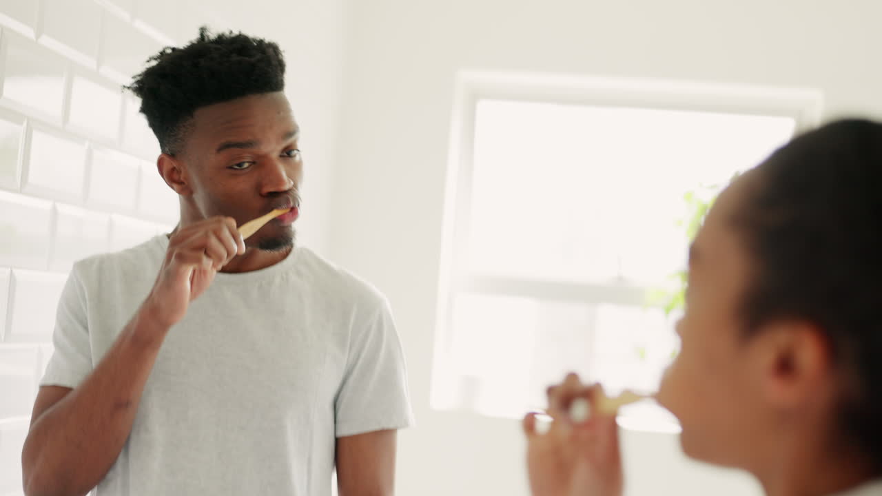 Dental healthcare of young black couple