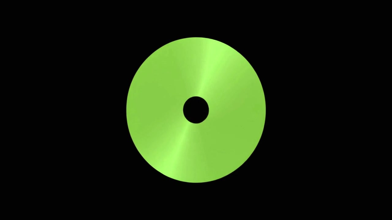 Abstract Green Lines Converging into a Glowing Circle