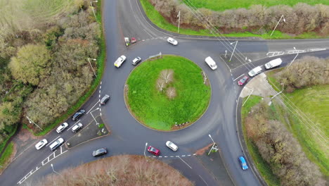 roundabout timelapse from above - drone-2