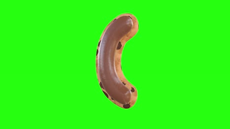 3d animation of the ) or parenthesis sign recreating a