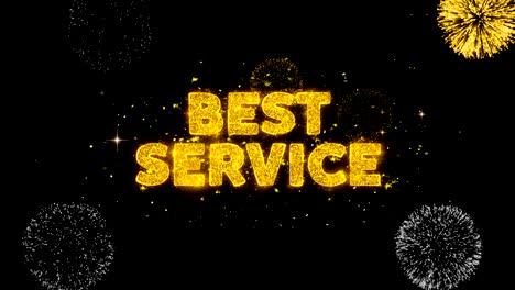 el mejor servicio de texto revela en brillo partículas de oro fuegos artificiales.