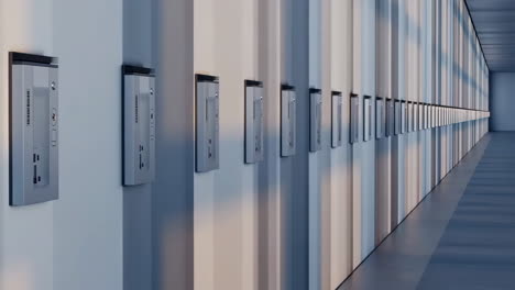 modern wall-mounted electronic panels and control units