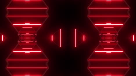 red neon geometric pattern