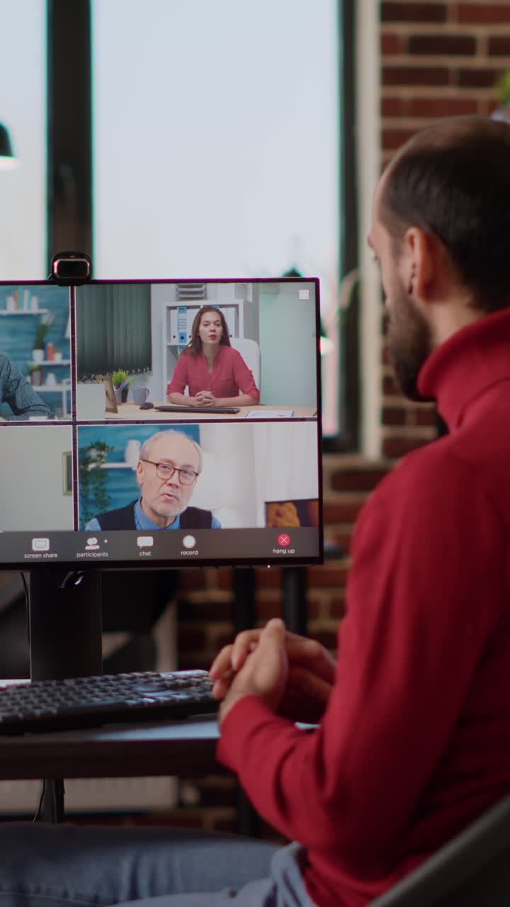 Virtual meeting on computer