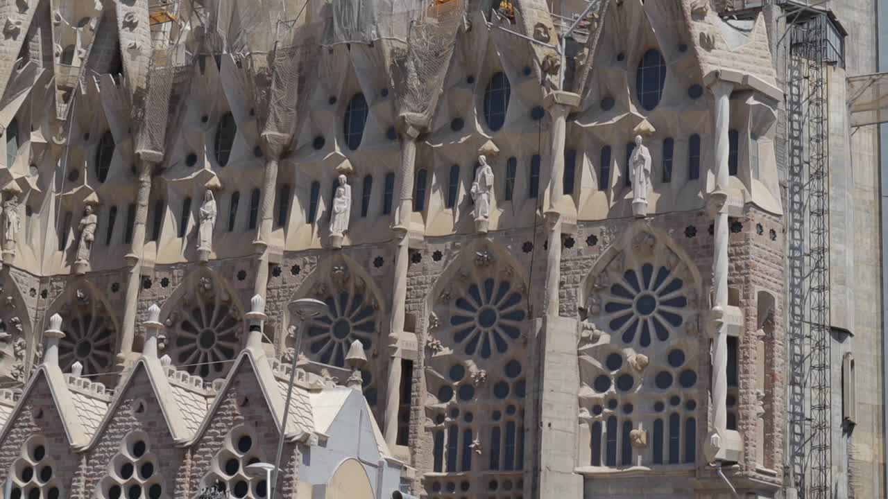 Close details shot of Sagrada de Familia Cathedral, Barcelona, Spain