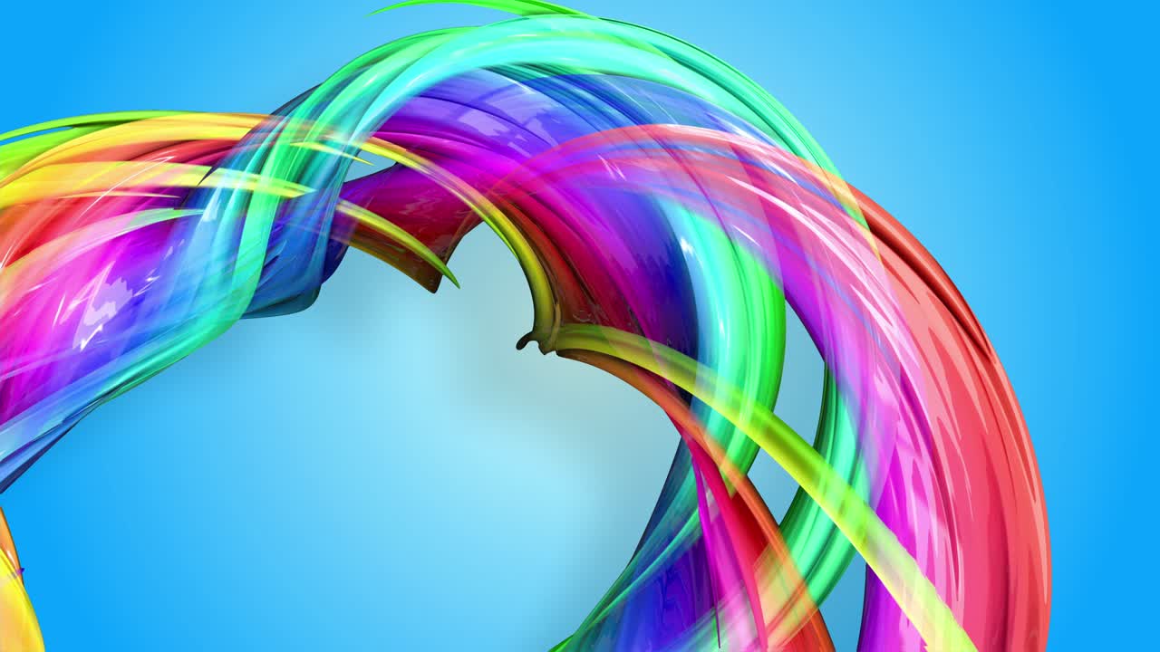 las rayas del arco iris se mueven en un círculo y se retorcen como un fondo abstracto. 13